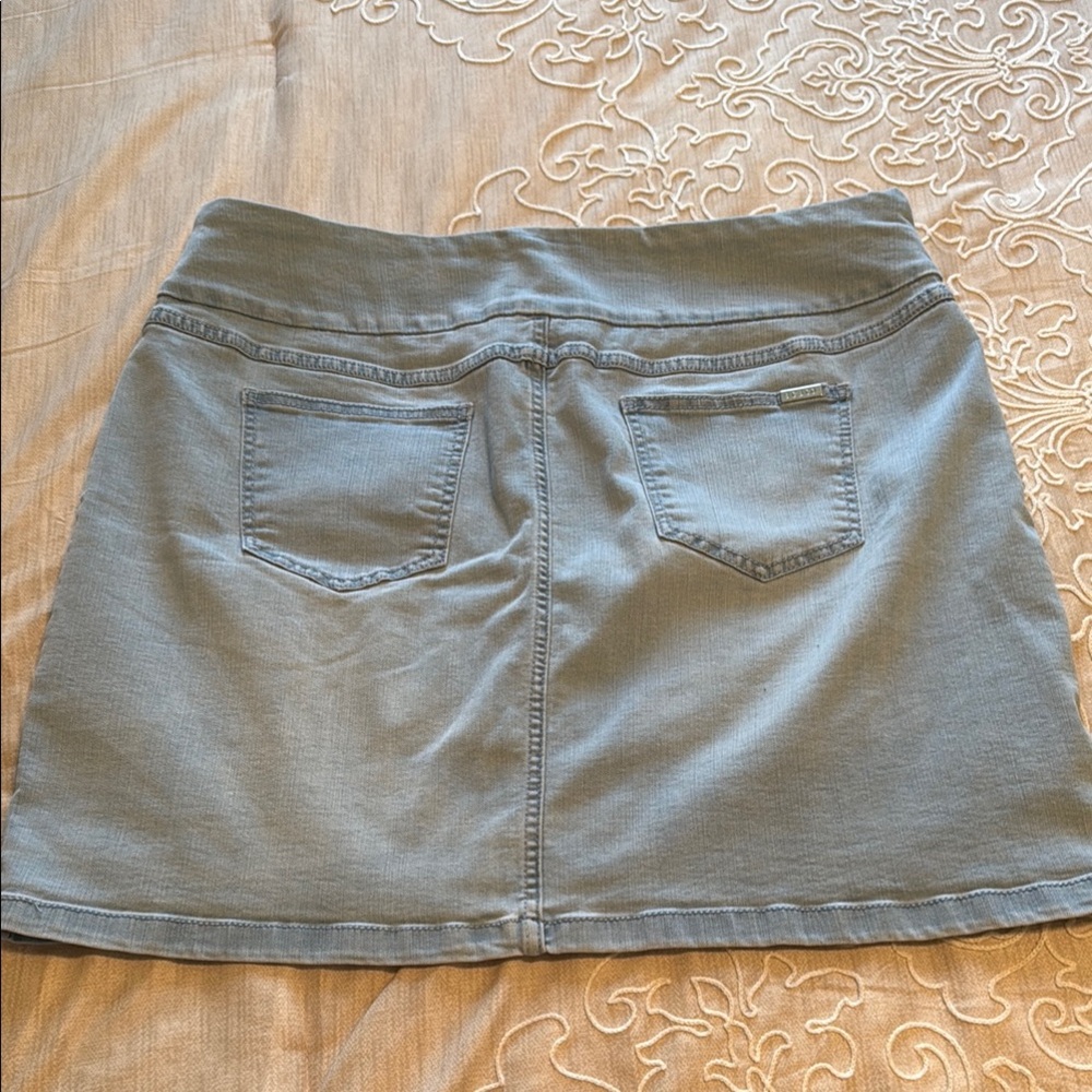 Mini Blue Denim Pencil Skort - Picture 4 of 6